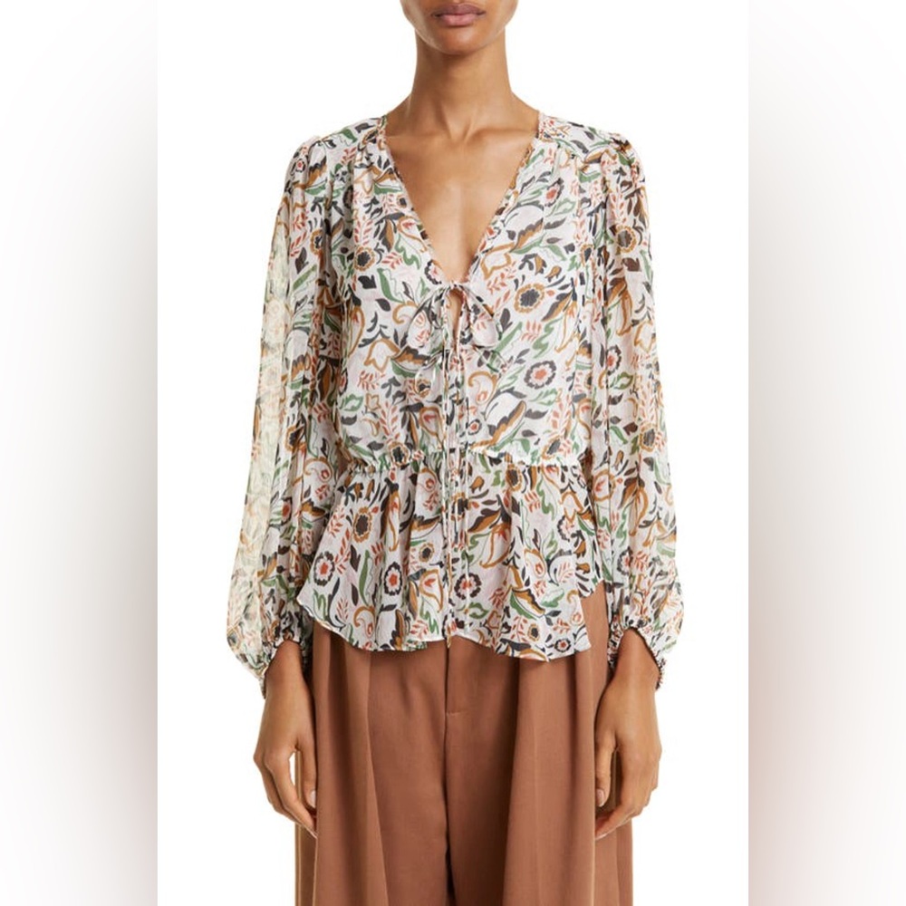 Ted Baker London Brienna Tie Front Blouse